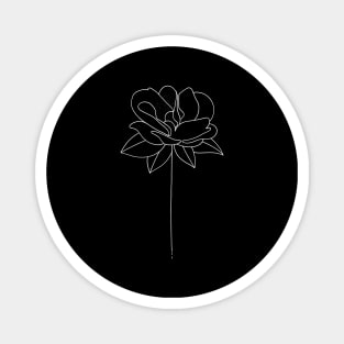 Minimal Magnolia Magnet